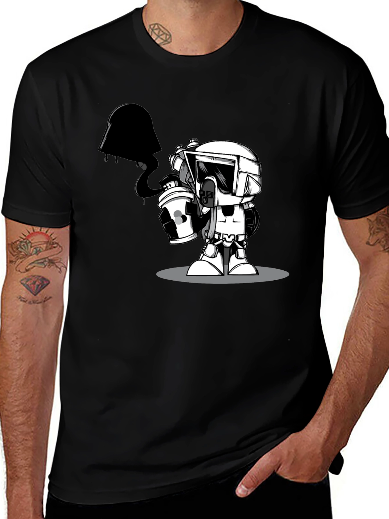 Star Wars Graffiti T-Shirt - Unisex Black Tee