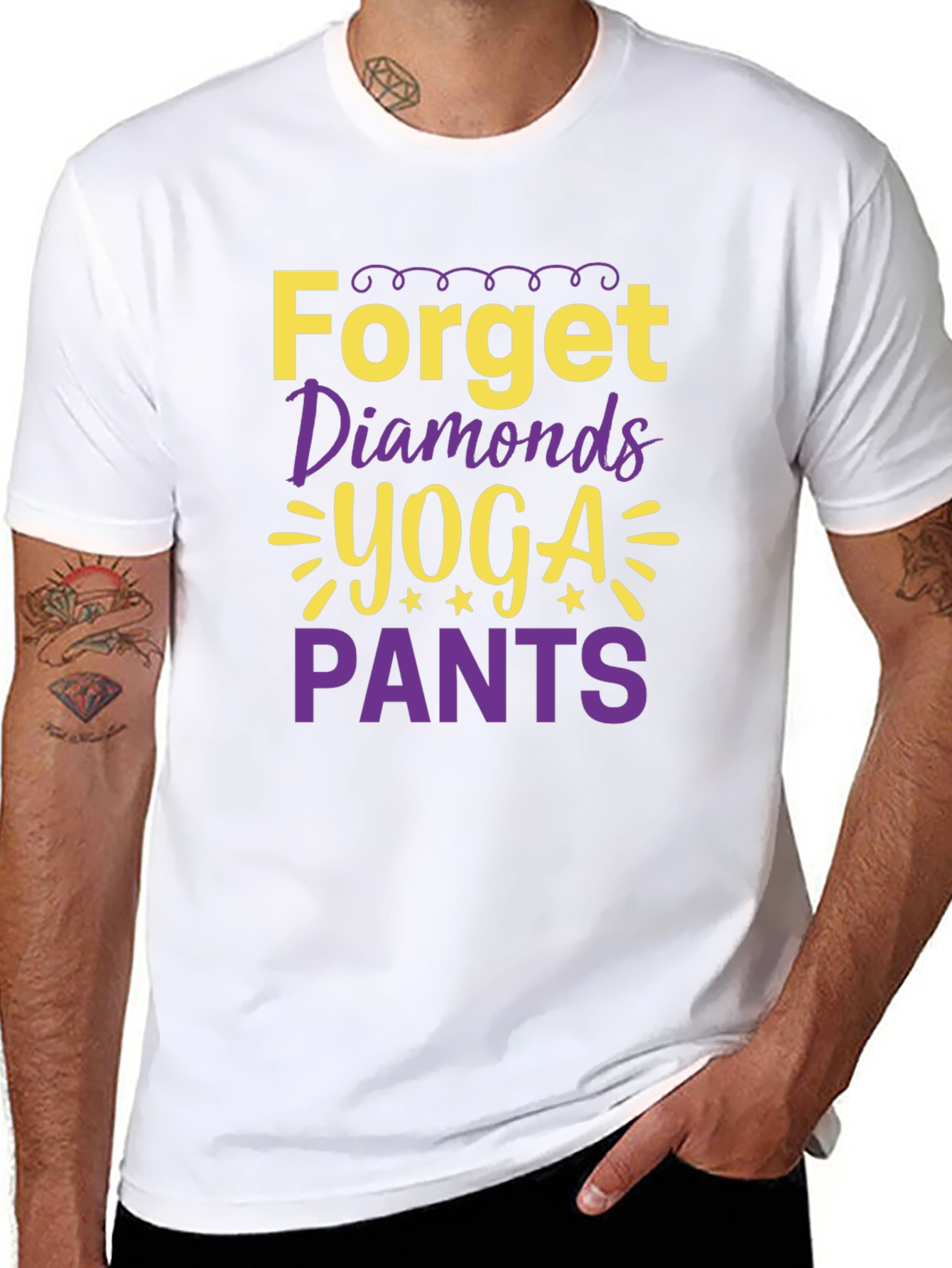 Forget Diamonds Yoga Pants Graphic Tee