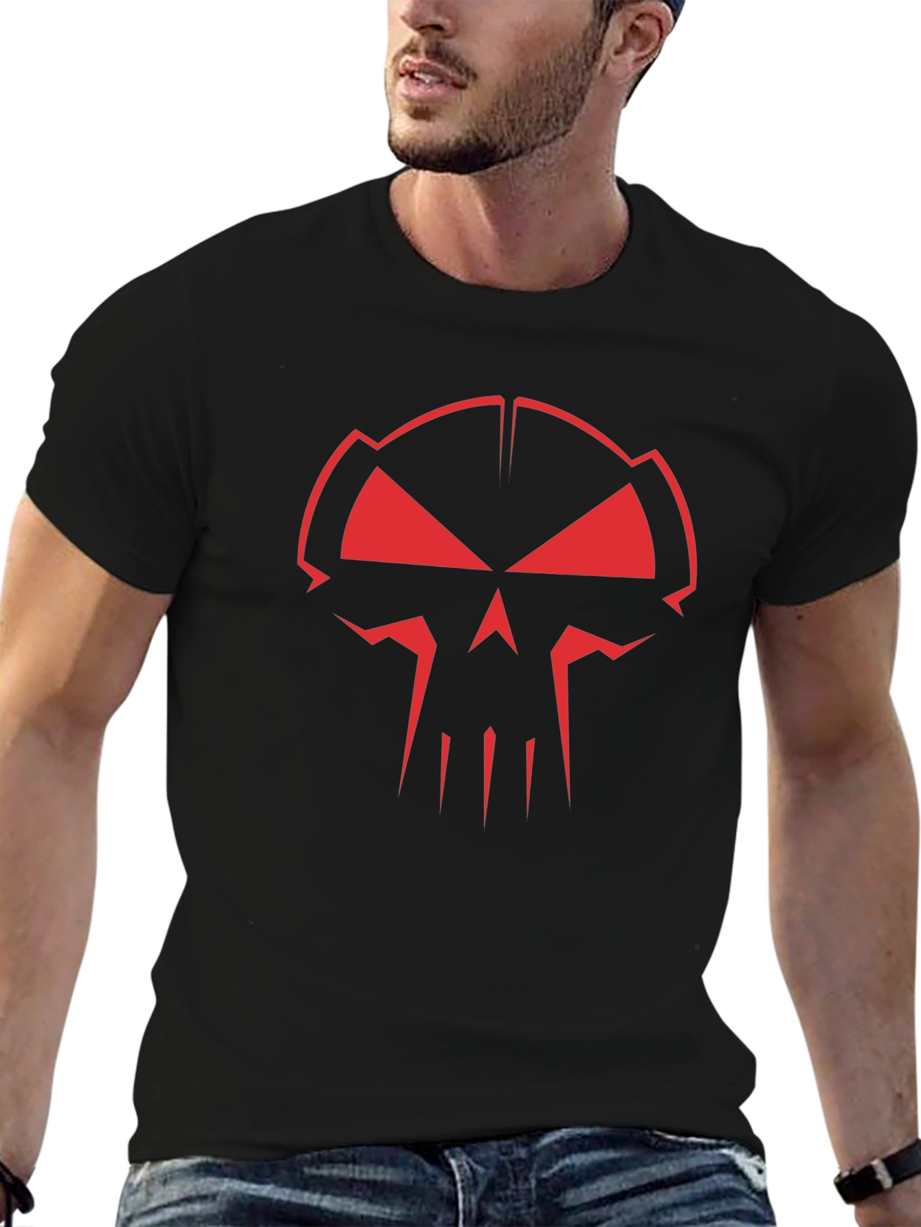 Red Skull Graphic Black T-Shirt