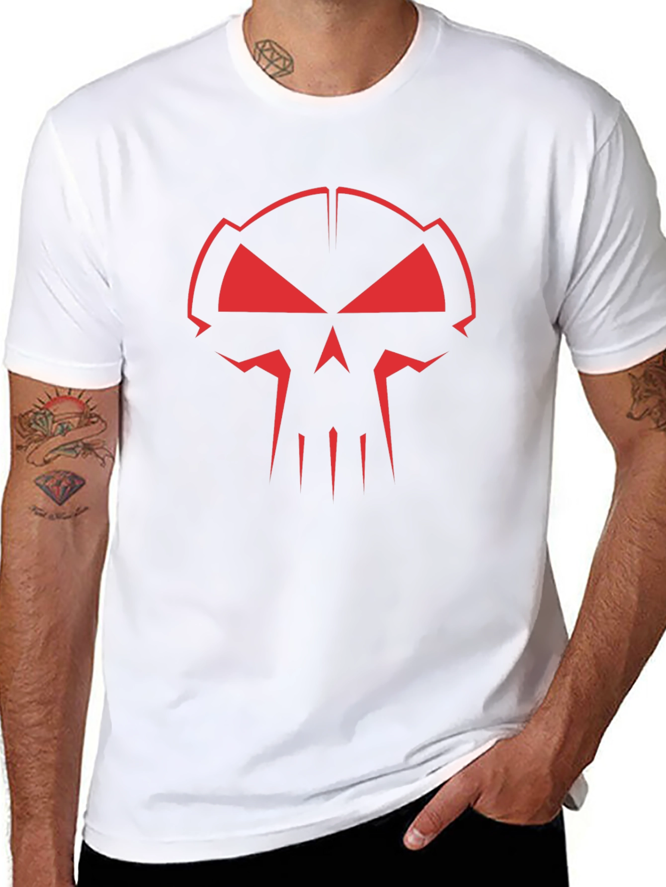 Red Skull Graphic Black T-Shirt