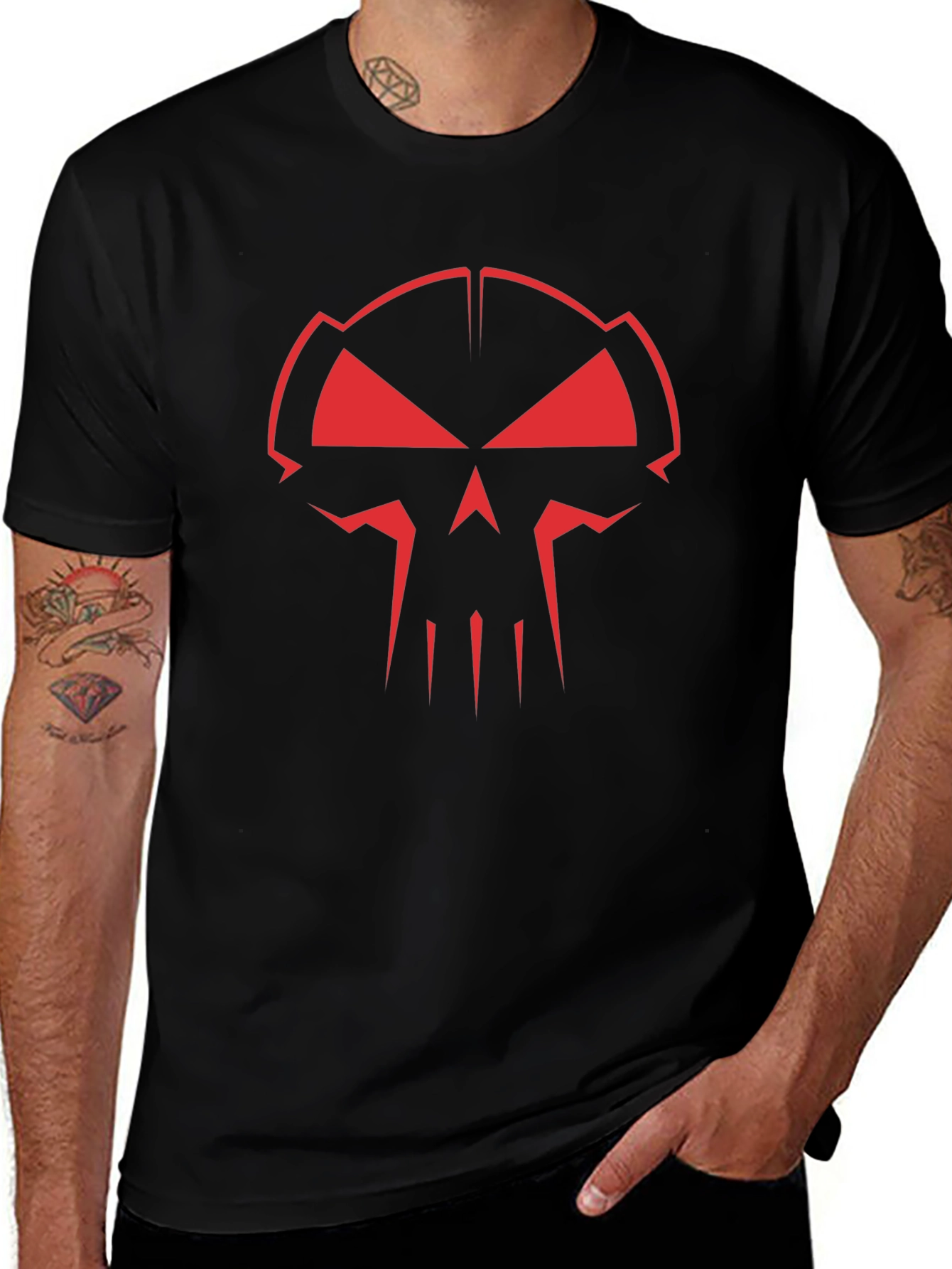 Red Skull Graphic Black T-Shirt