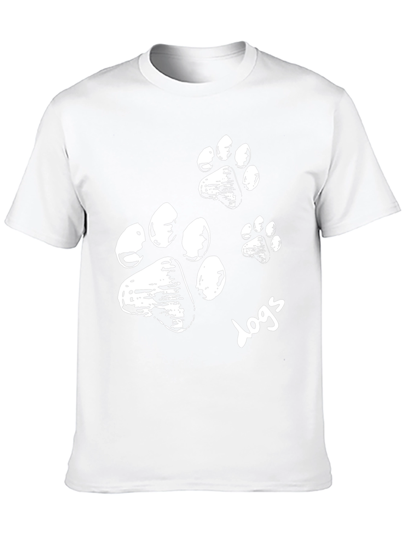 Dog Paw Print T-Shirt - Black