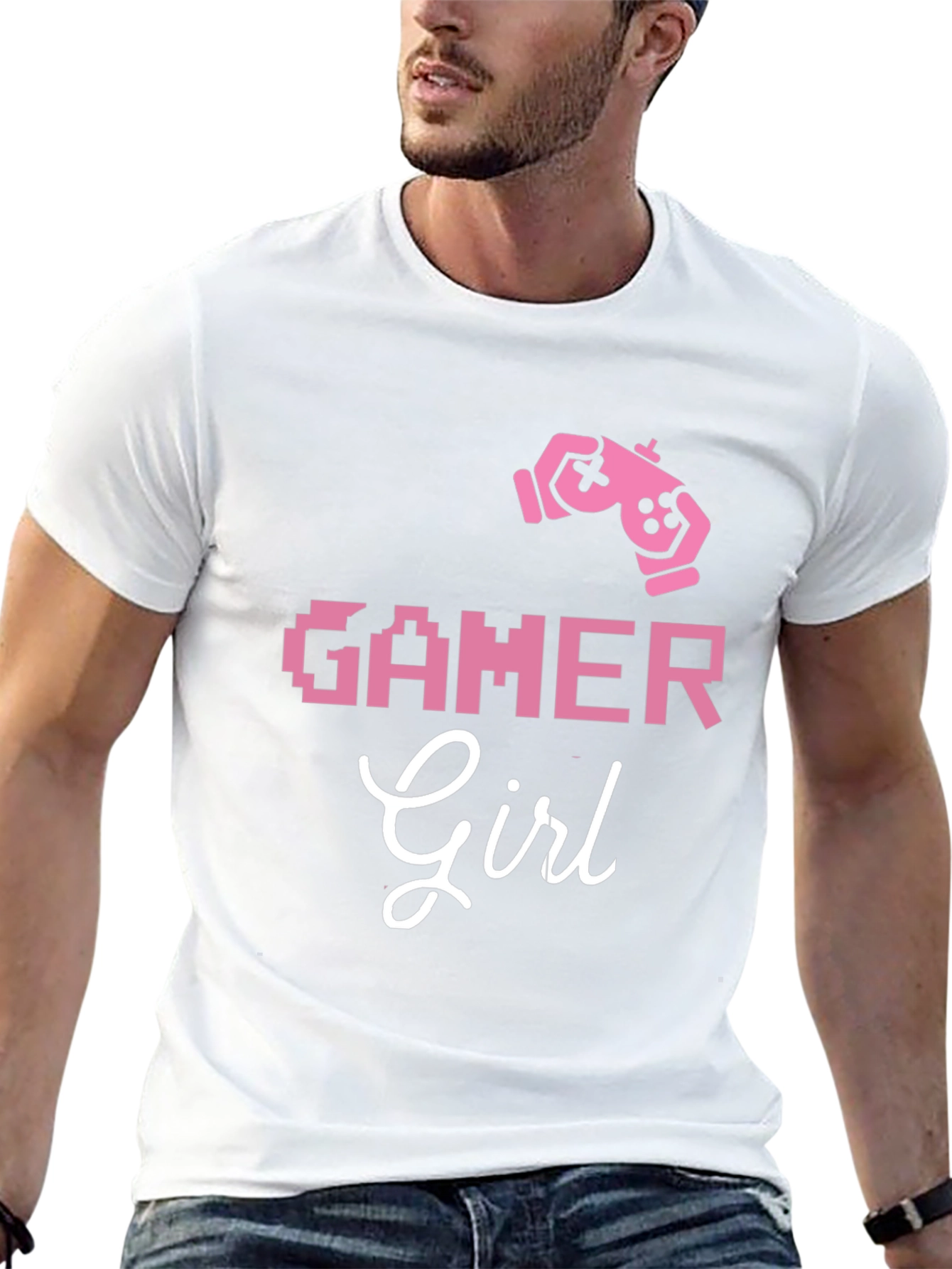 Gamer Girl T-Shirt - Pink Controller Graphic Tee