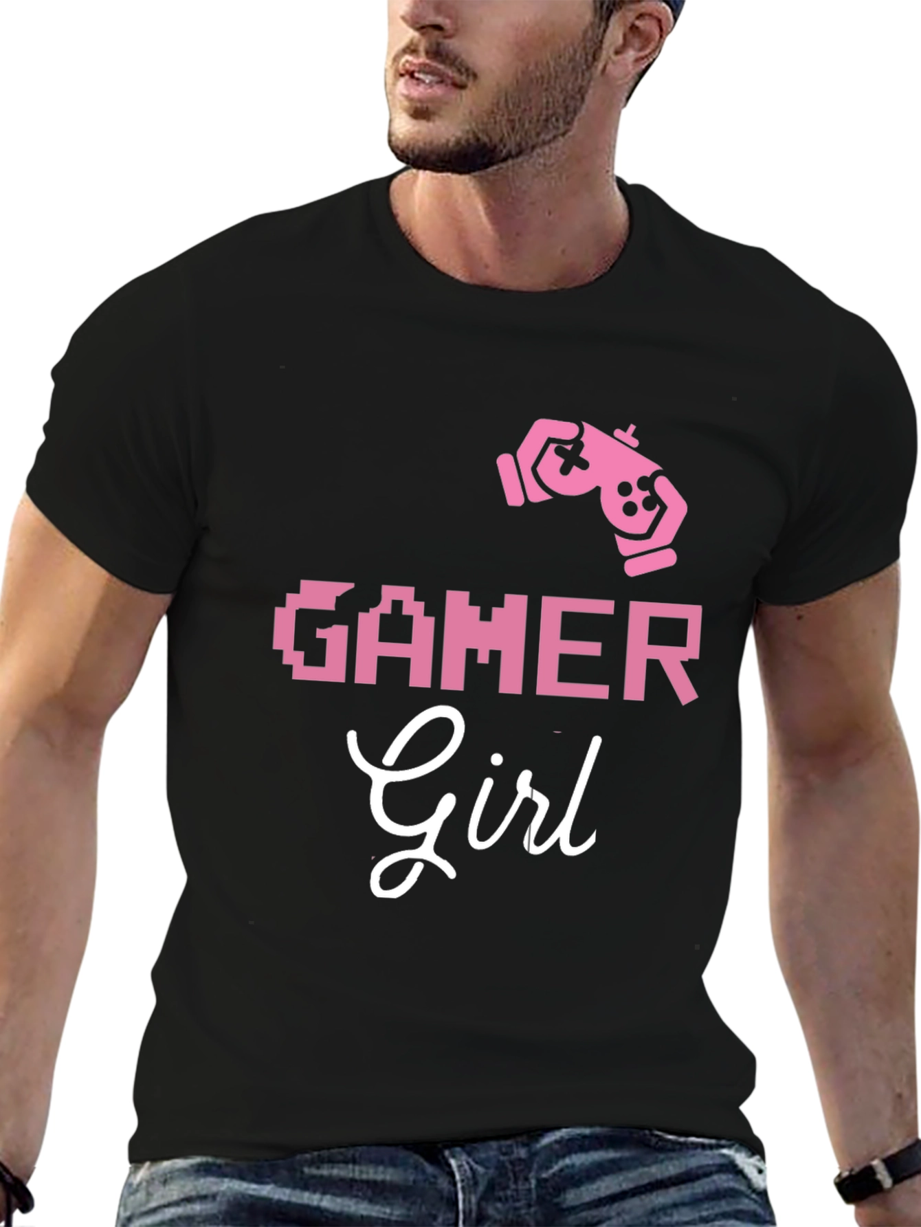 Gamer Girl T-Shirt - Pink Controller Graphic Tee