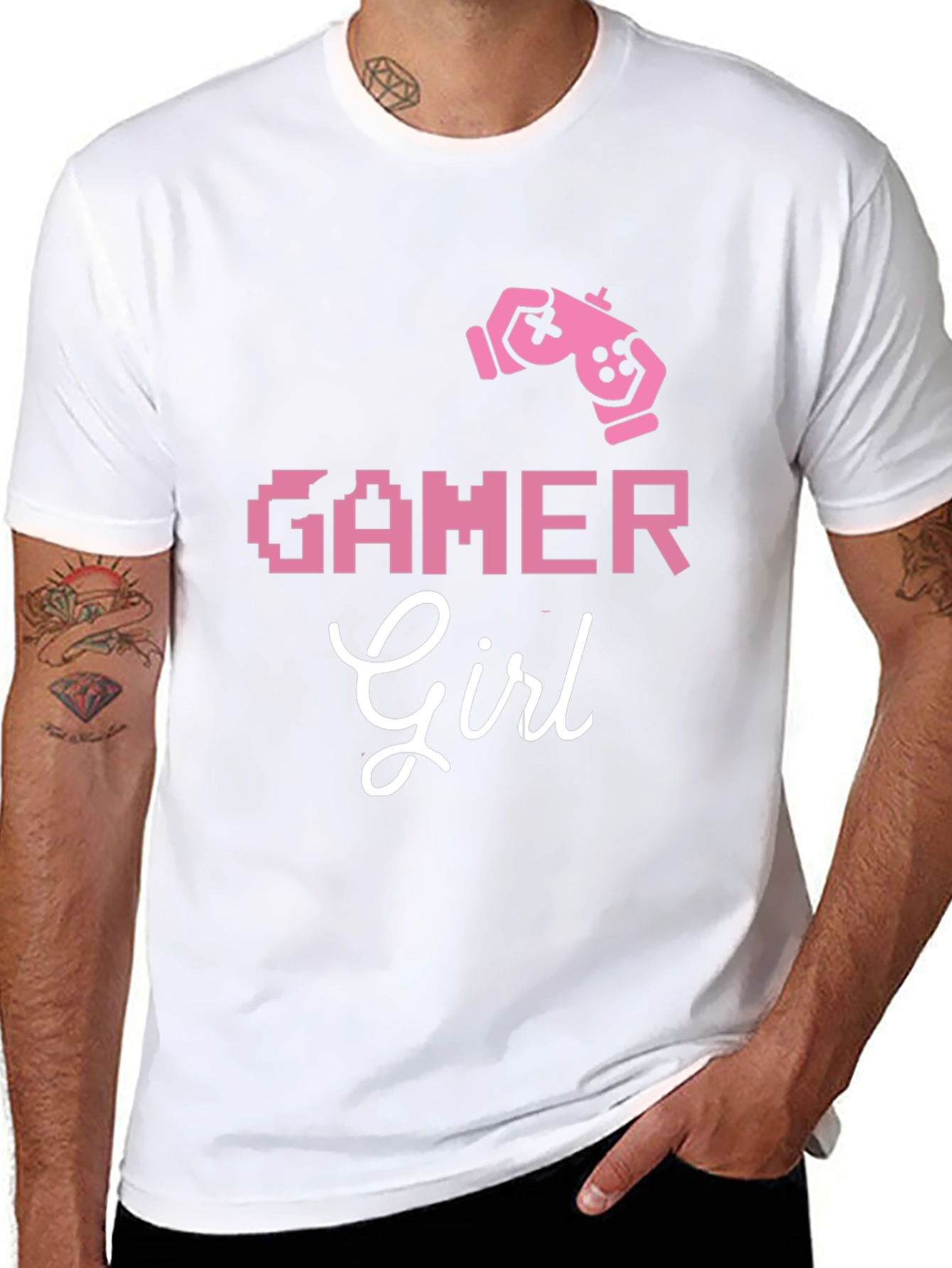 Gamer Girl T-Shirt - Pink Controller Graphic Tee