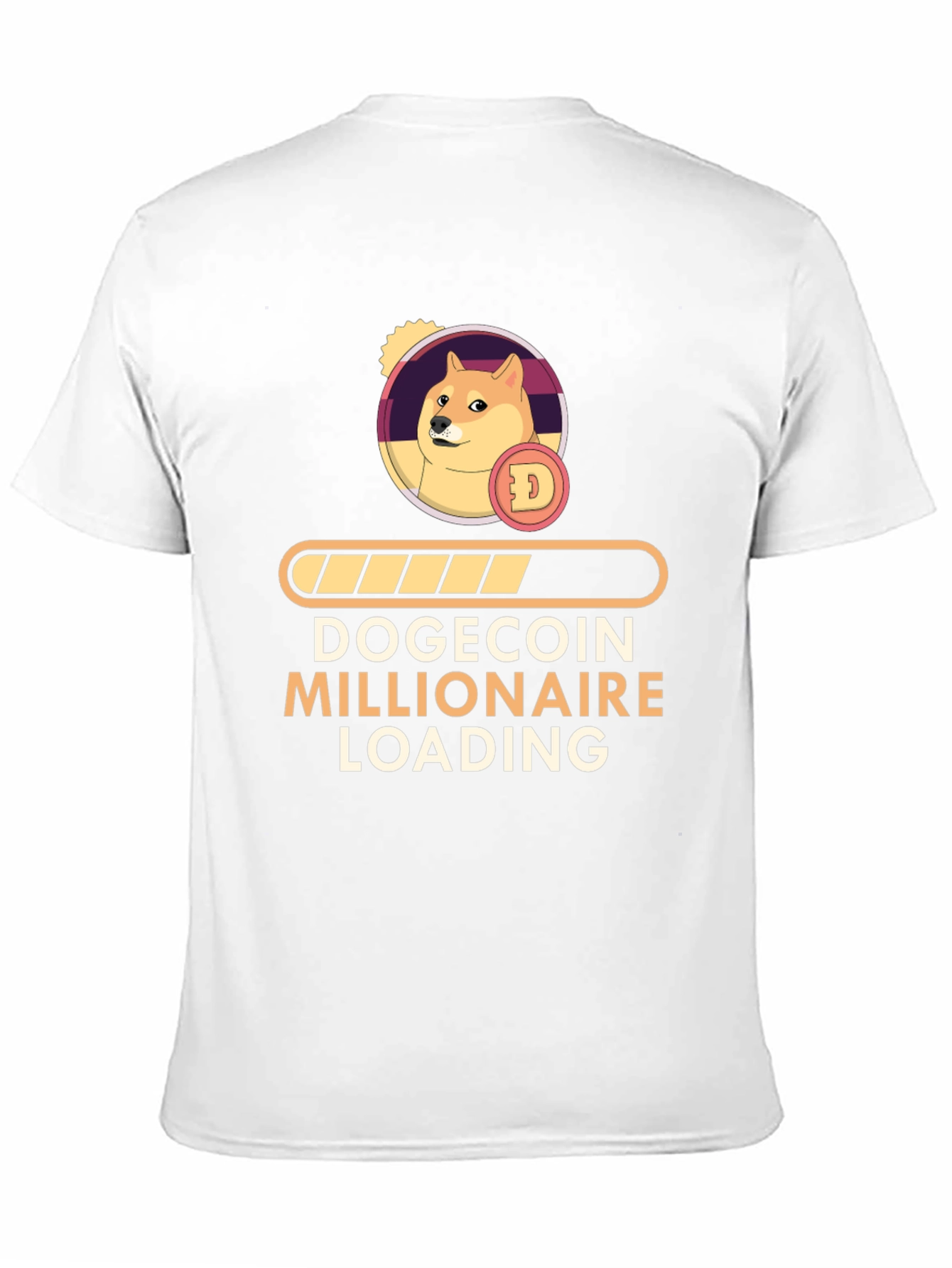Dogecoin Millionaire Loading Black T-Shirt