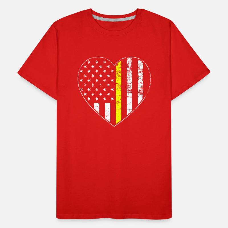 Thin Gold Line Distressed American Flag Heart
