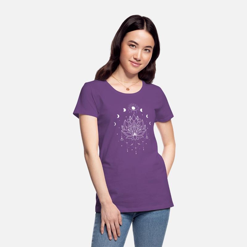Third Eye White Lotus Flower - Moon Cycle Design
