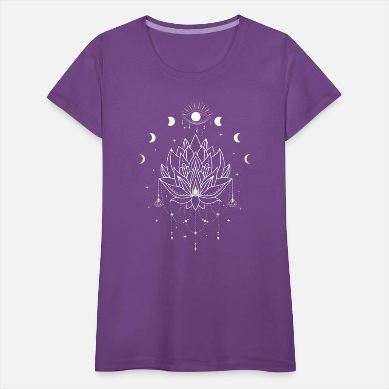 Third Eye White Lotus Flower - Moon Cycle Design