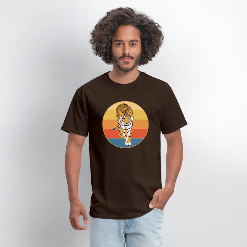 Tiger Big Cat Vintage Retro Sunset