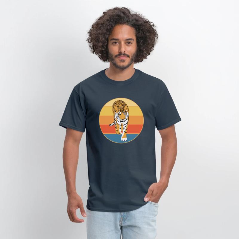 Tiger Big Cat Vintage Retro Sunset