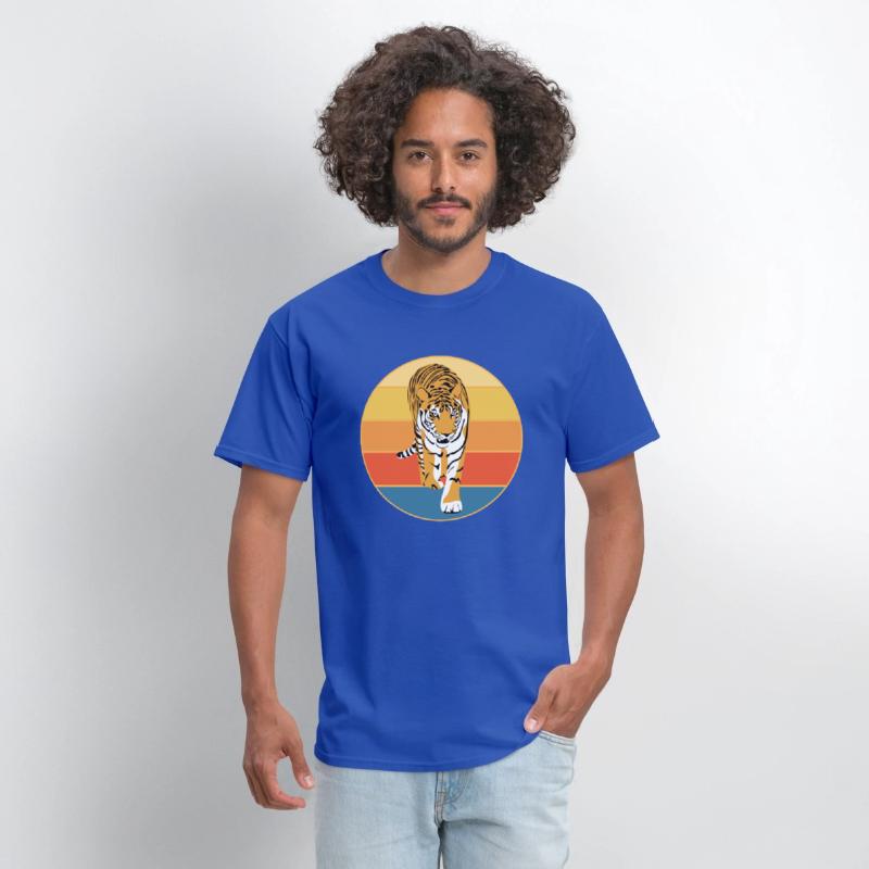 Tiger Big Cat Vintage Retro Sunset