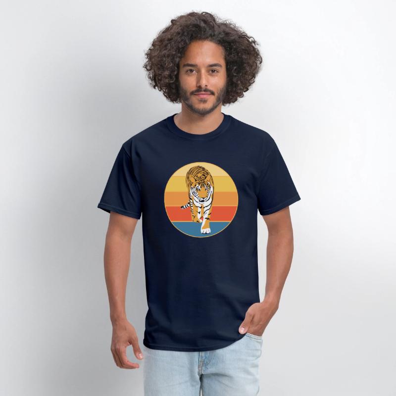Tiger Big Cat Vintage Retro Sunset