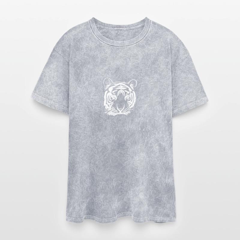 Tiger Big Cat With Vintage Stripe Pattern