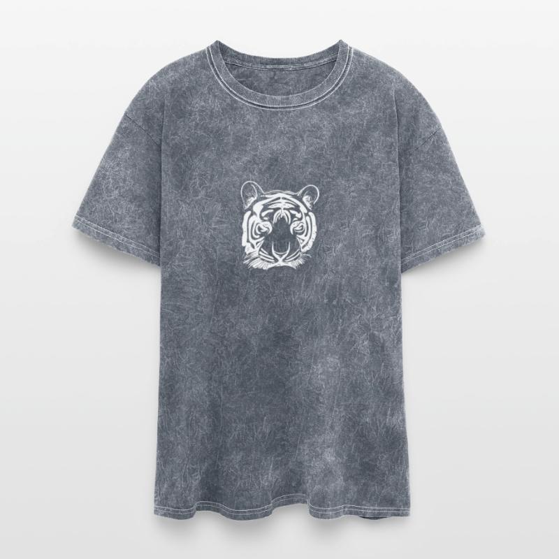 Tiger Big Cat With Vintage Stripe Pattern