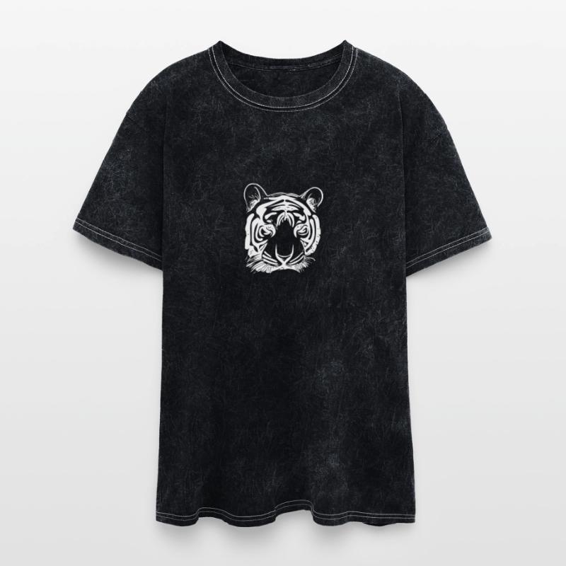 Tiger Big Cat With Vintage Stripe Pattern