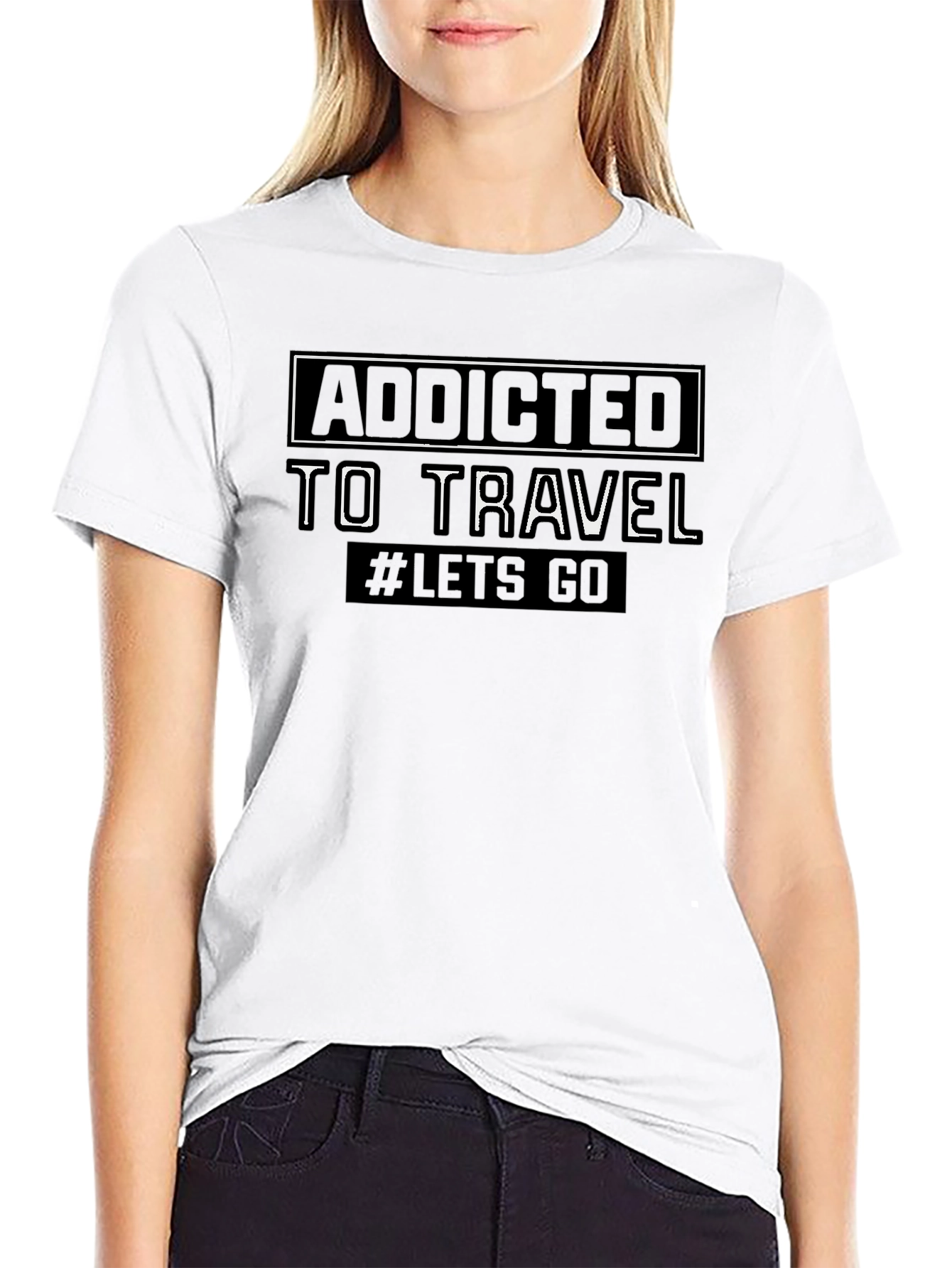 Addicted to Travel Black T-Shirt