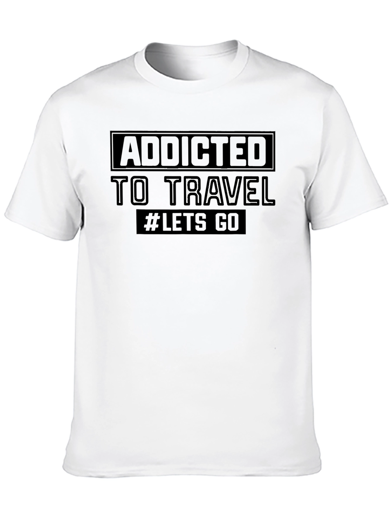 Addicted to Travel Black T-Shirt