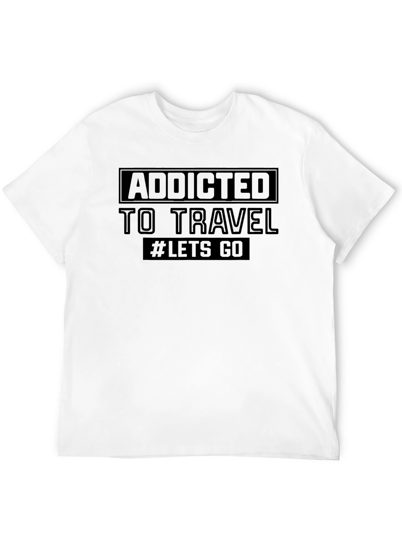 Addicted to Travel Black T-Shirt