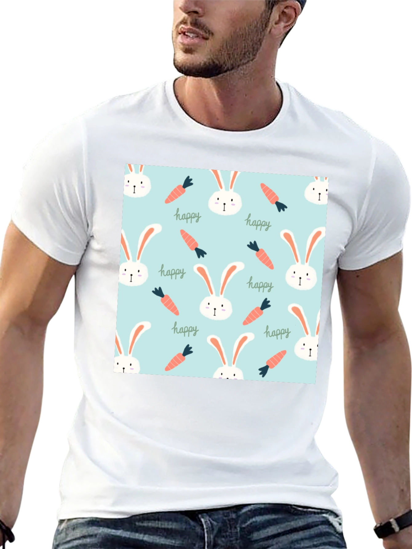 Easter Bunny Pattern T-Shirt