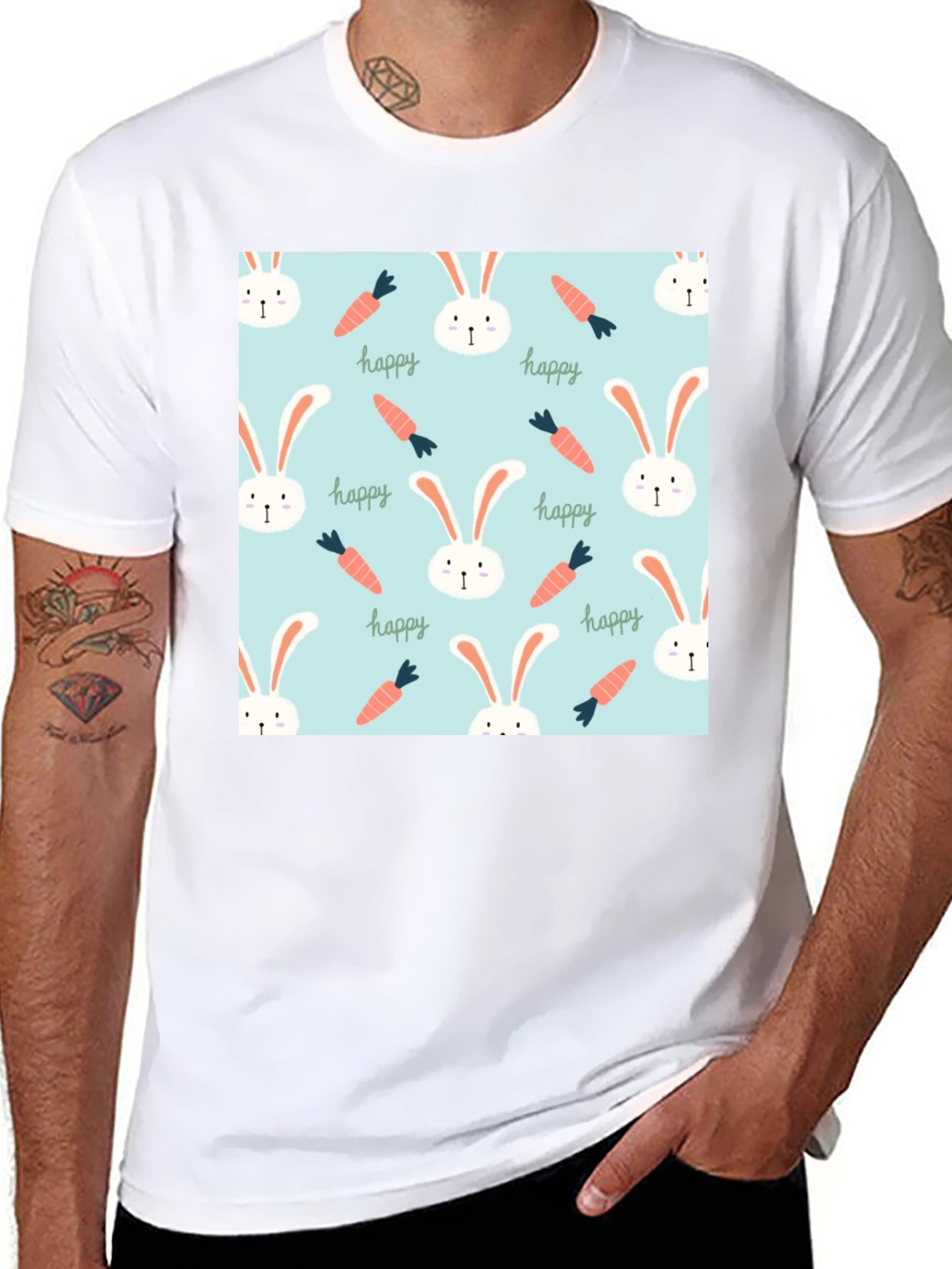 Easter Bunny Pattern T-Shirt