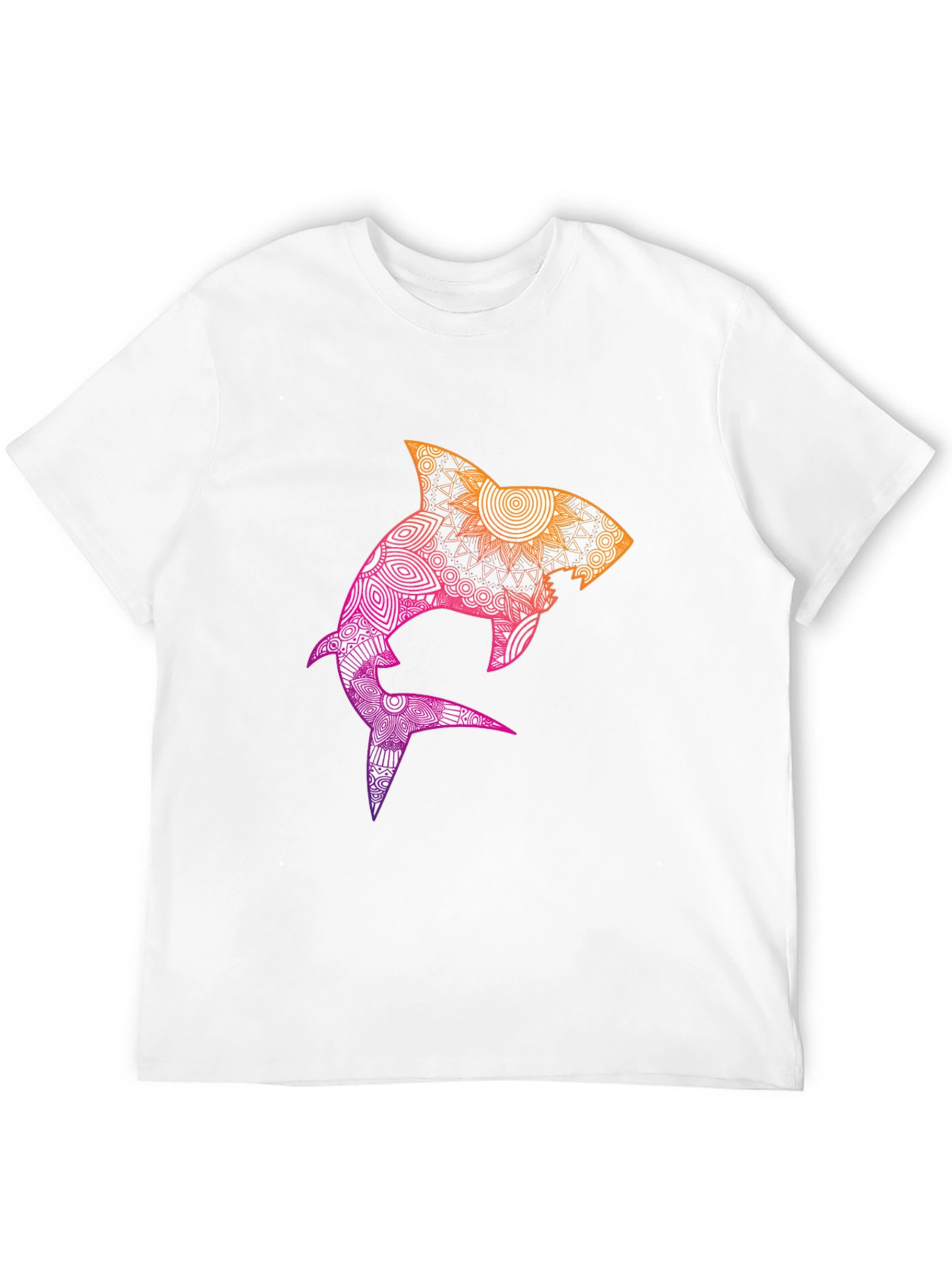 Mandala Shark Graphic Black T-Shirt