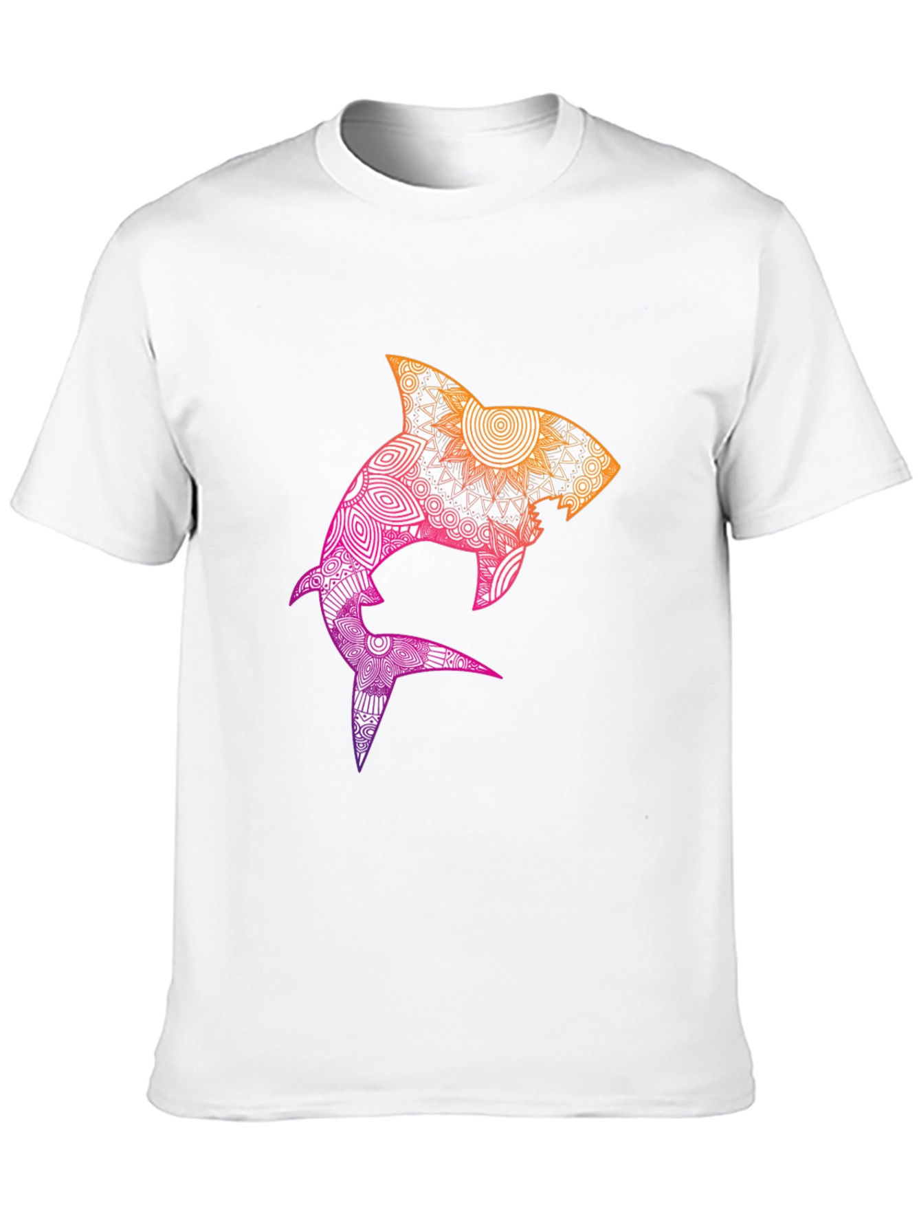 Mandala Shark Graphic Black T-Shirt