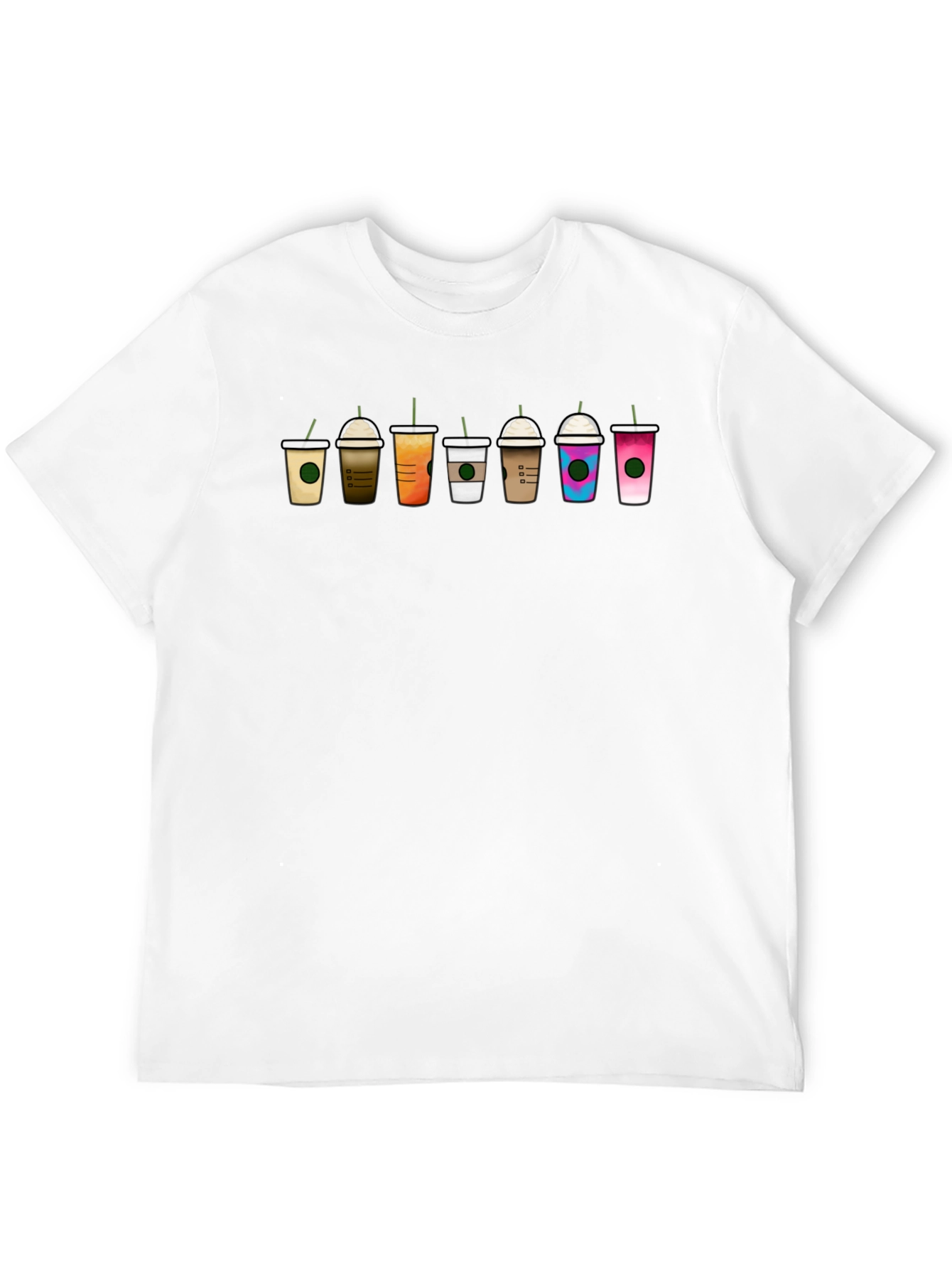 Coffee Cups Graphic Tee - Unisex Black T-Shirt