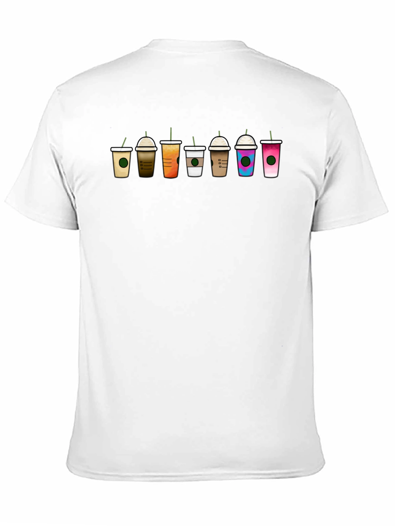 Coffee Cups Graphic Tee - Unisex Black T-Shirt