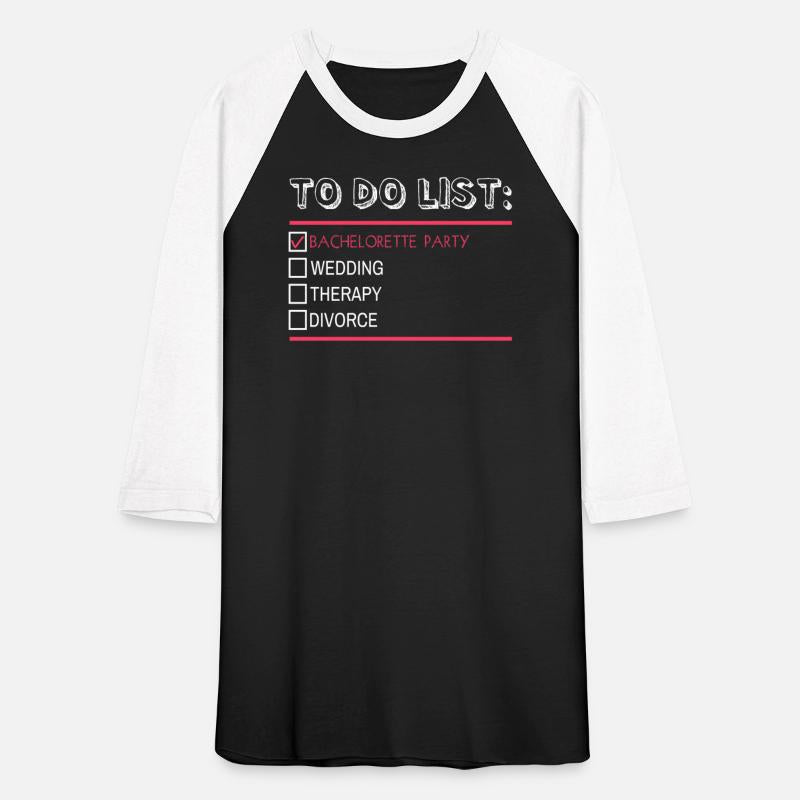 To Do List Bachelorette Party Wedding Therapy