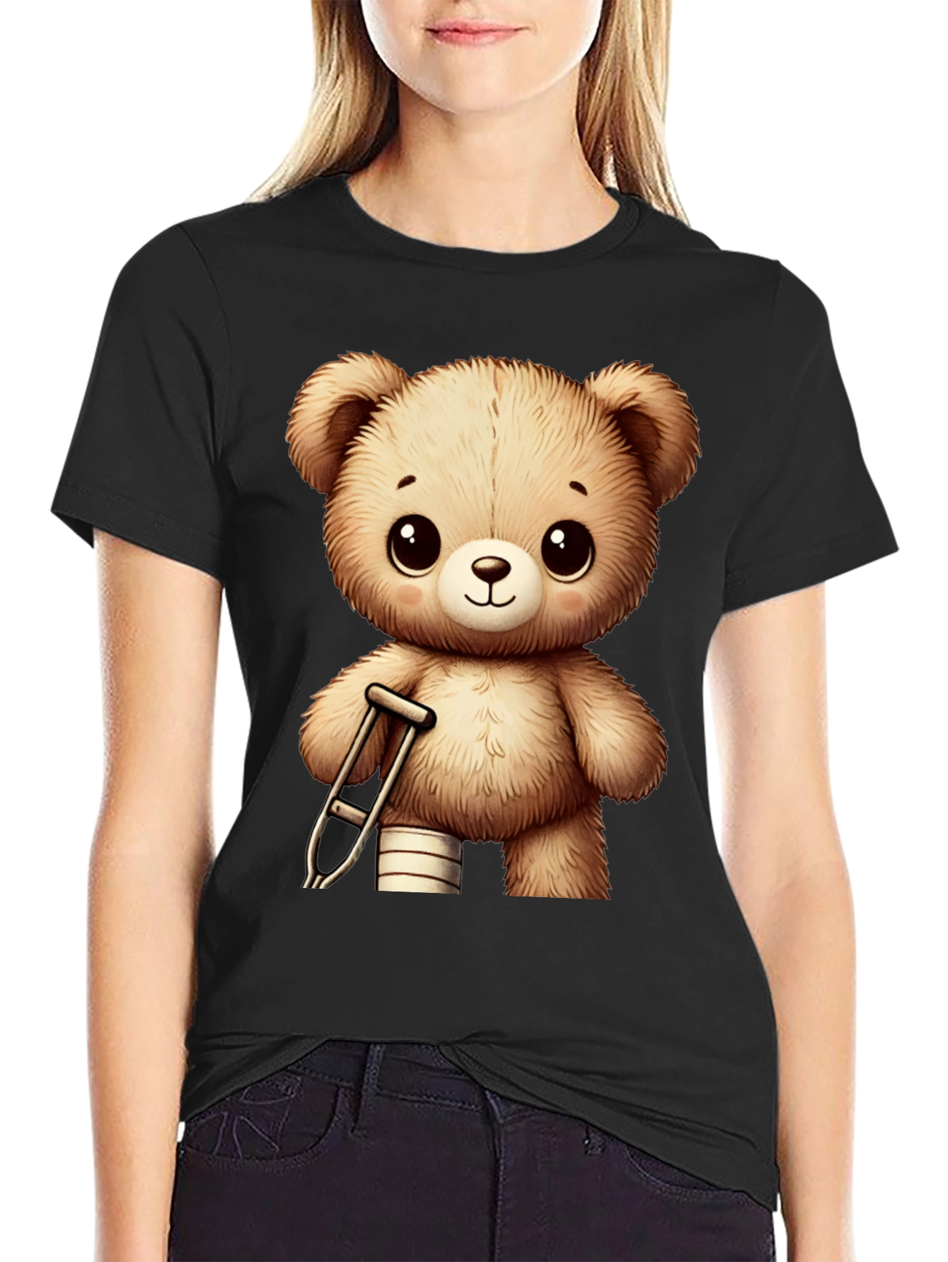 Teddy Bear Graphic T-Shirt - Get Well Soon!