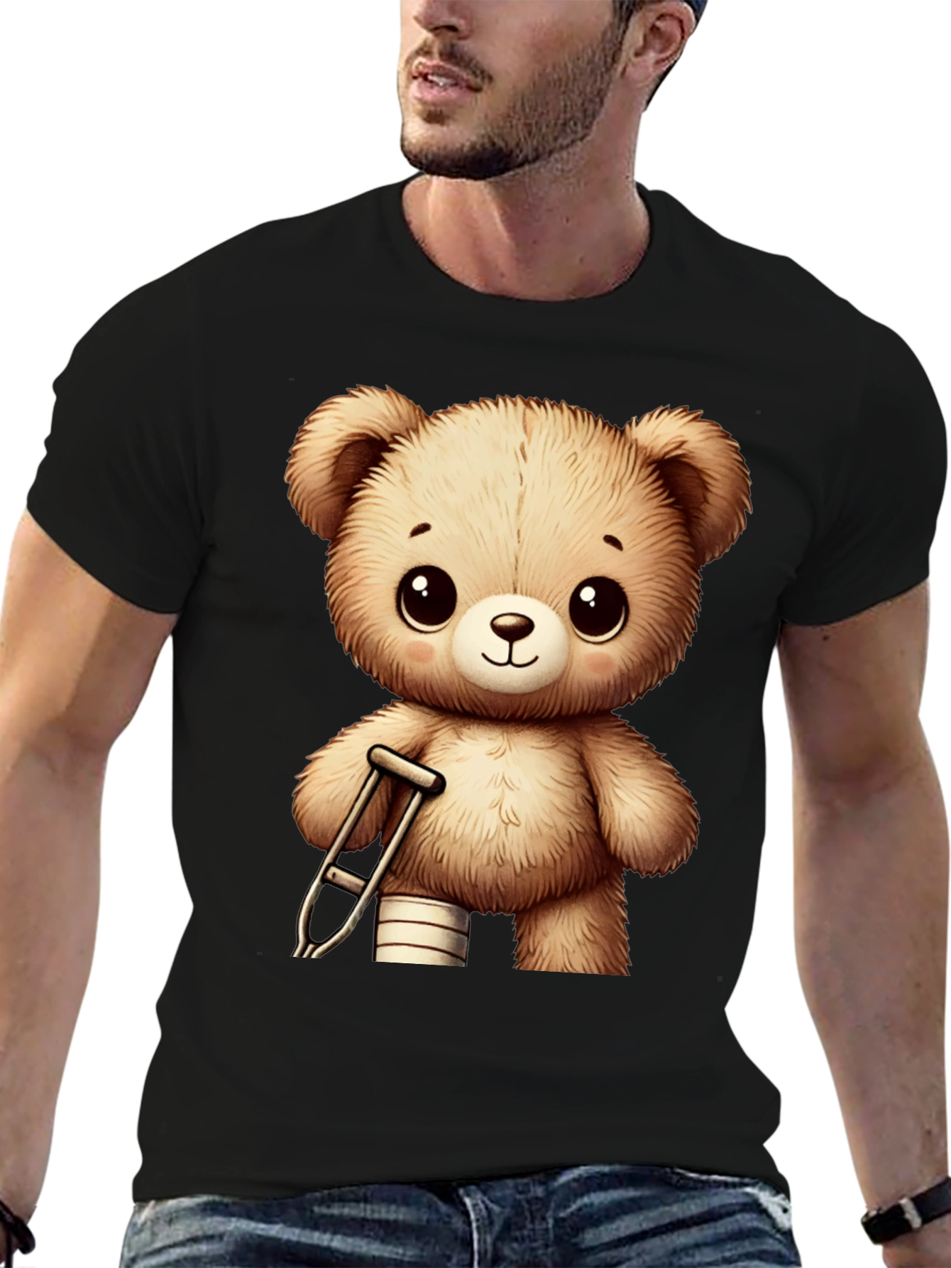 Teddy Bear Graphic T-Shirt - Get Well Soon!