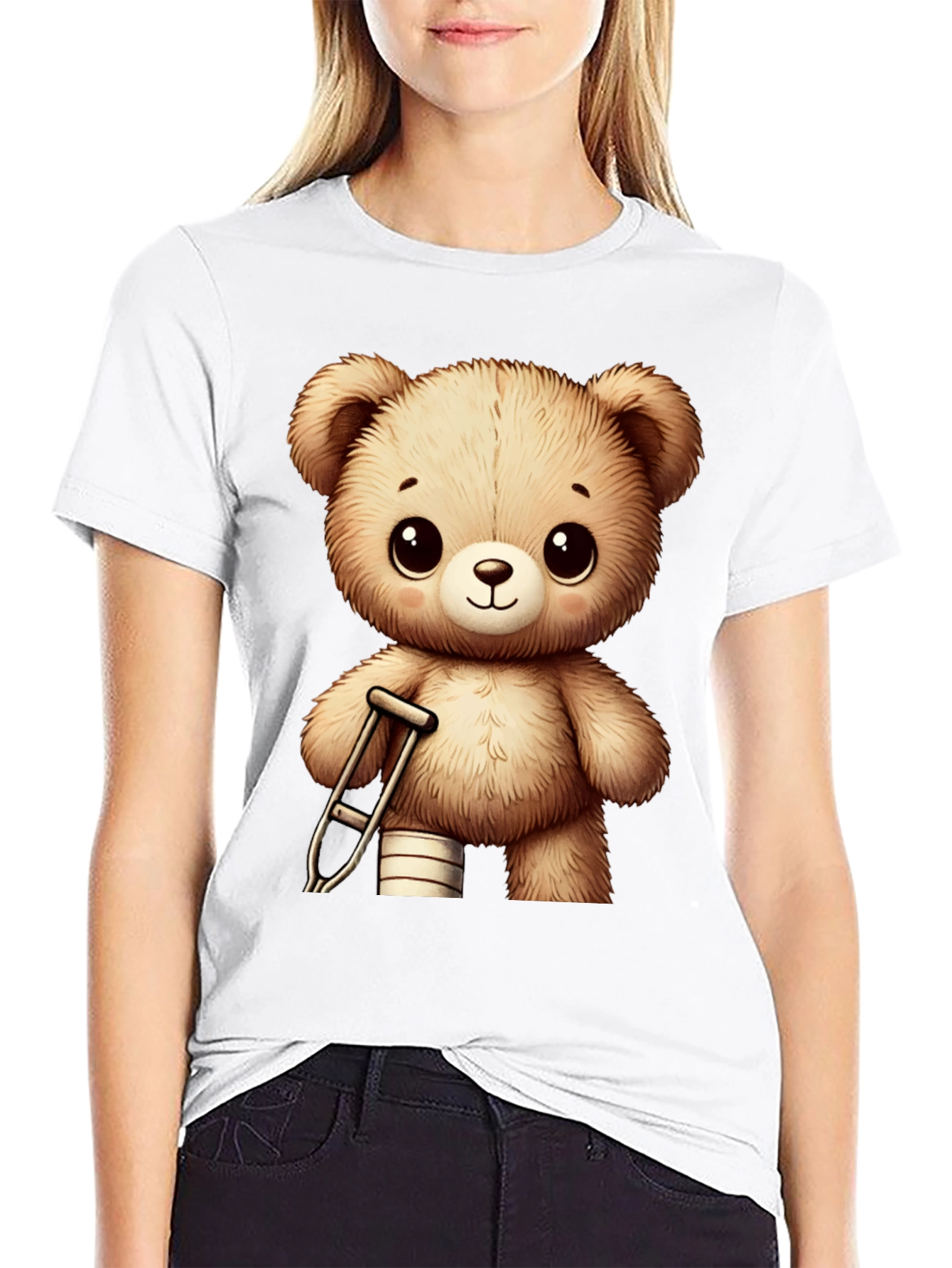 Teddy Bear Graphic T-Shirt - Get Well Soon!