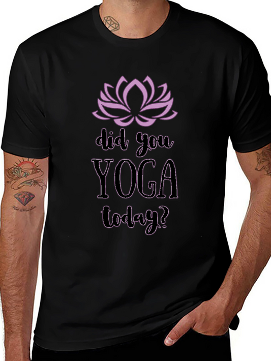 Yoga T-Shirt - Did You Yoga Today? - Black Tee