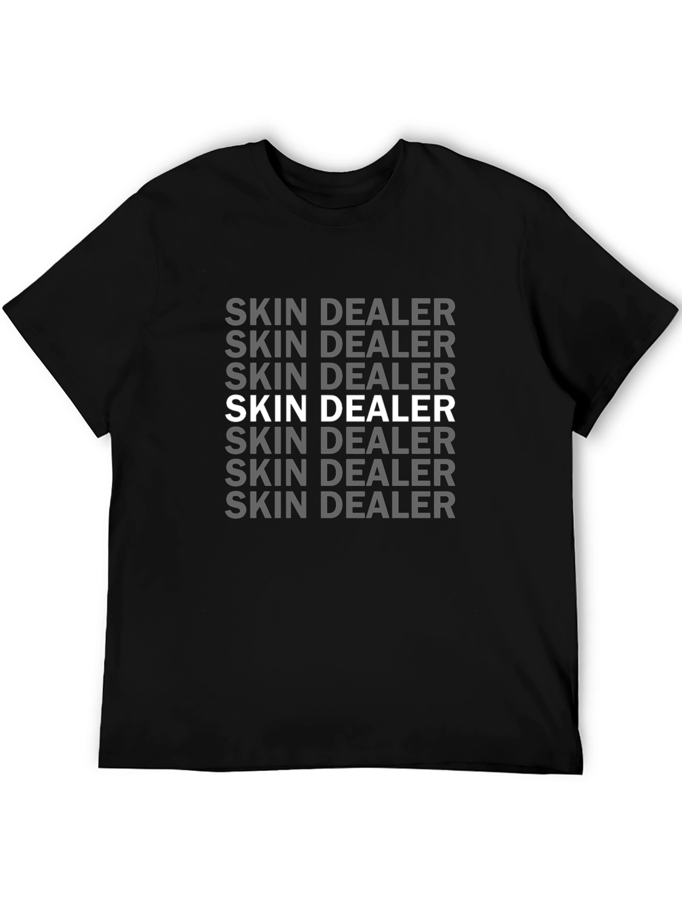 Skin Dealer Graphic Print Black T-Shirt