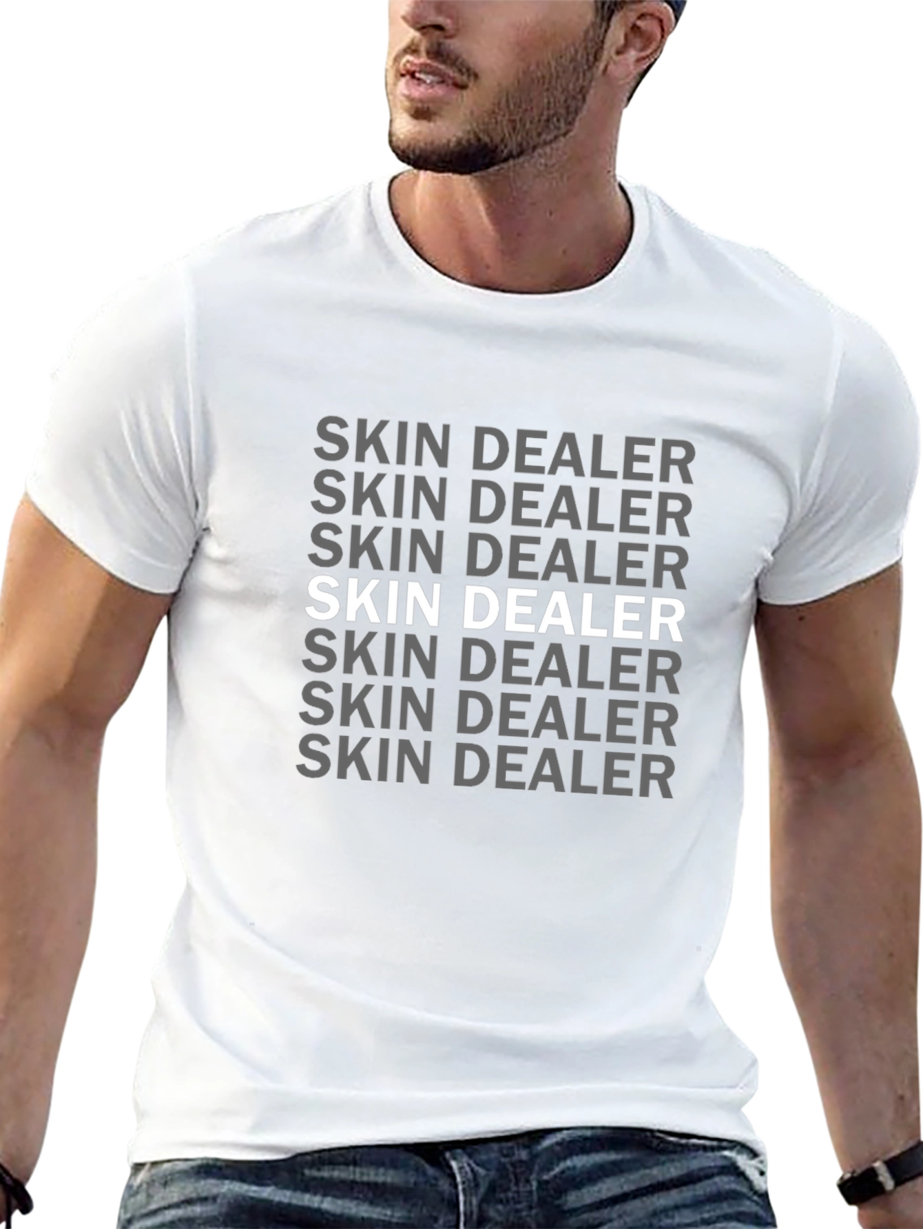 Skin Dealer Graphic Print Black T-Shirt