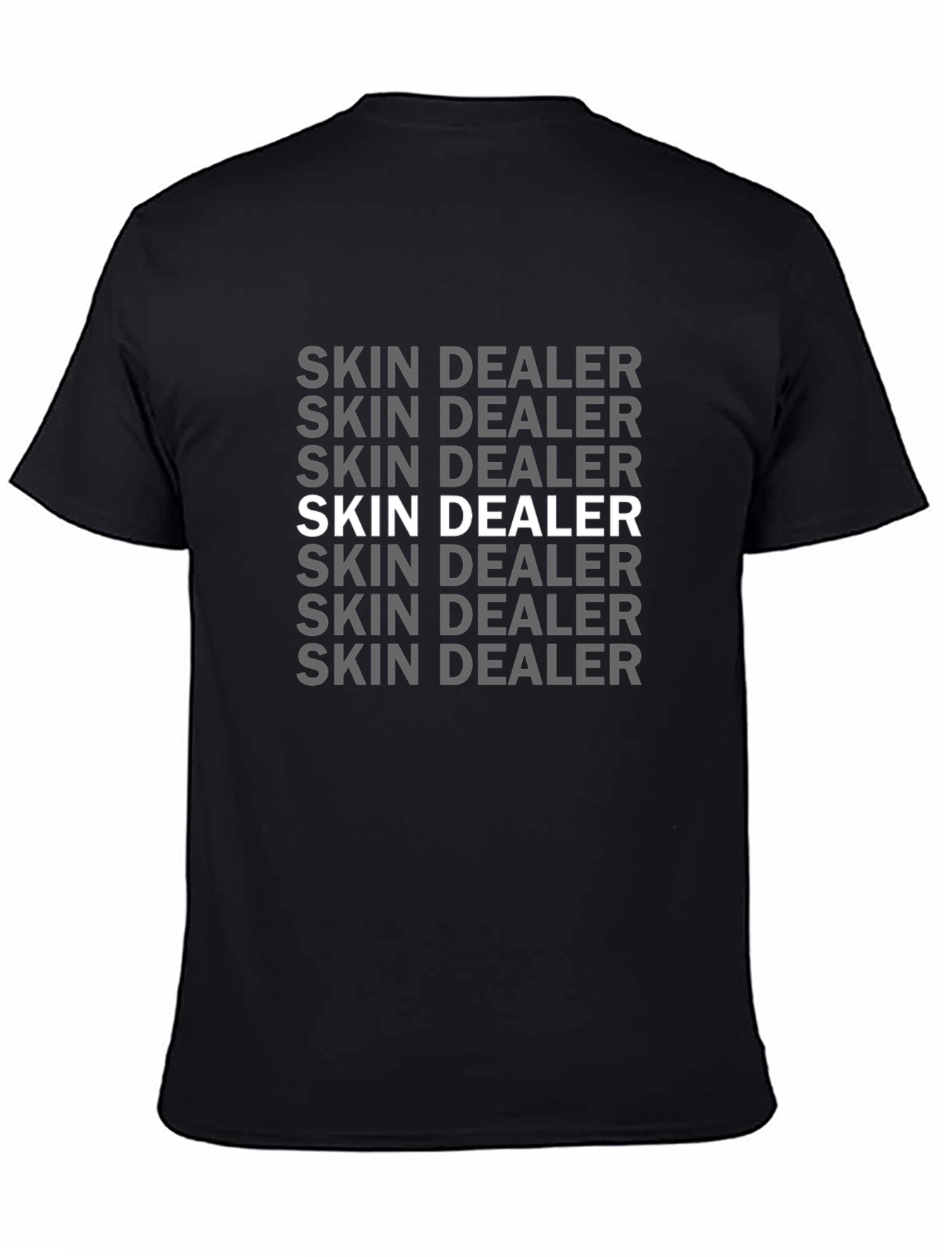 Skin Dealer Graphic Print Black T-Shirt
