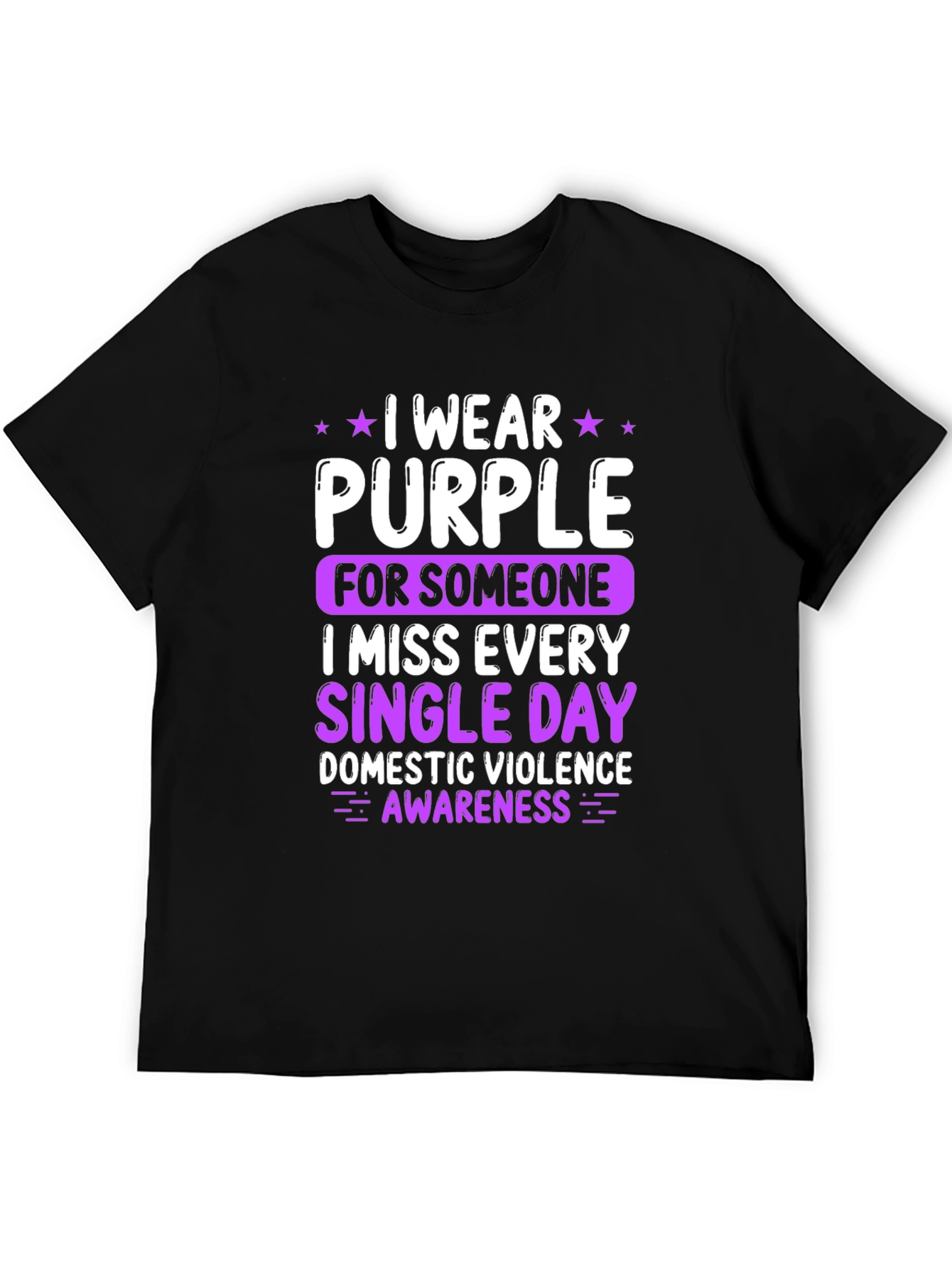 Purple Awareness T-Shirt - Domestic Violence Support