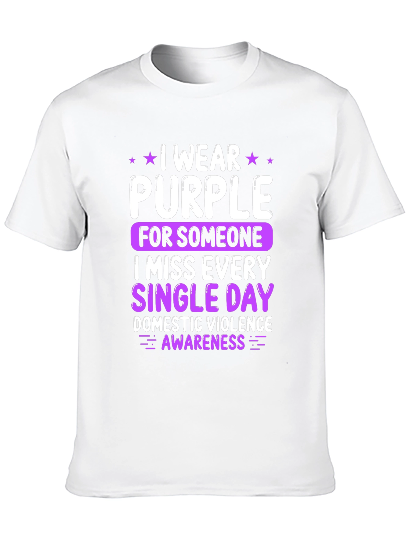 Purple Awareness T-Shirt - Domestic Violence Support