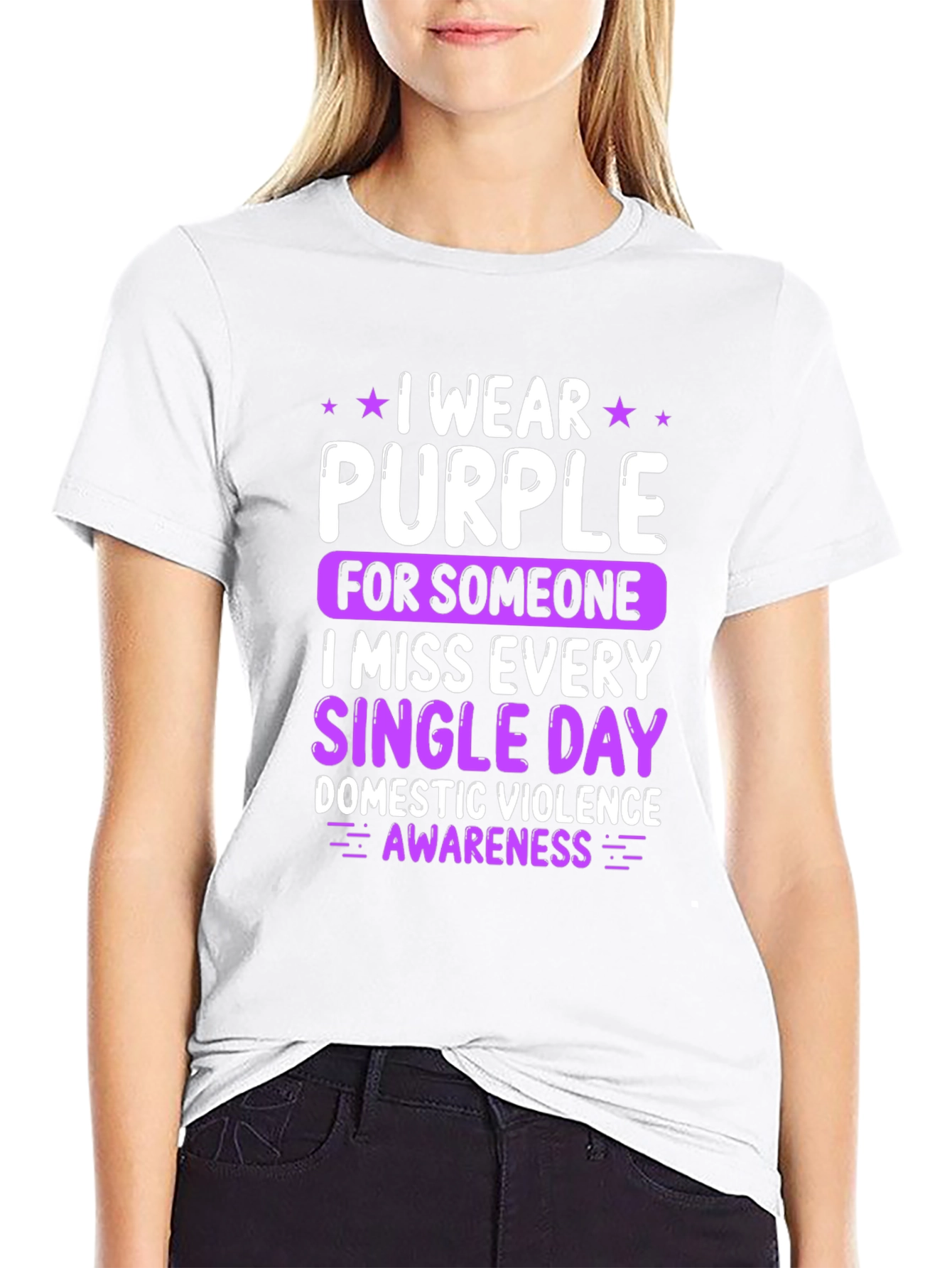 Purple Awareness T-Shirt - Domestic Violence Support