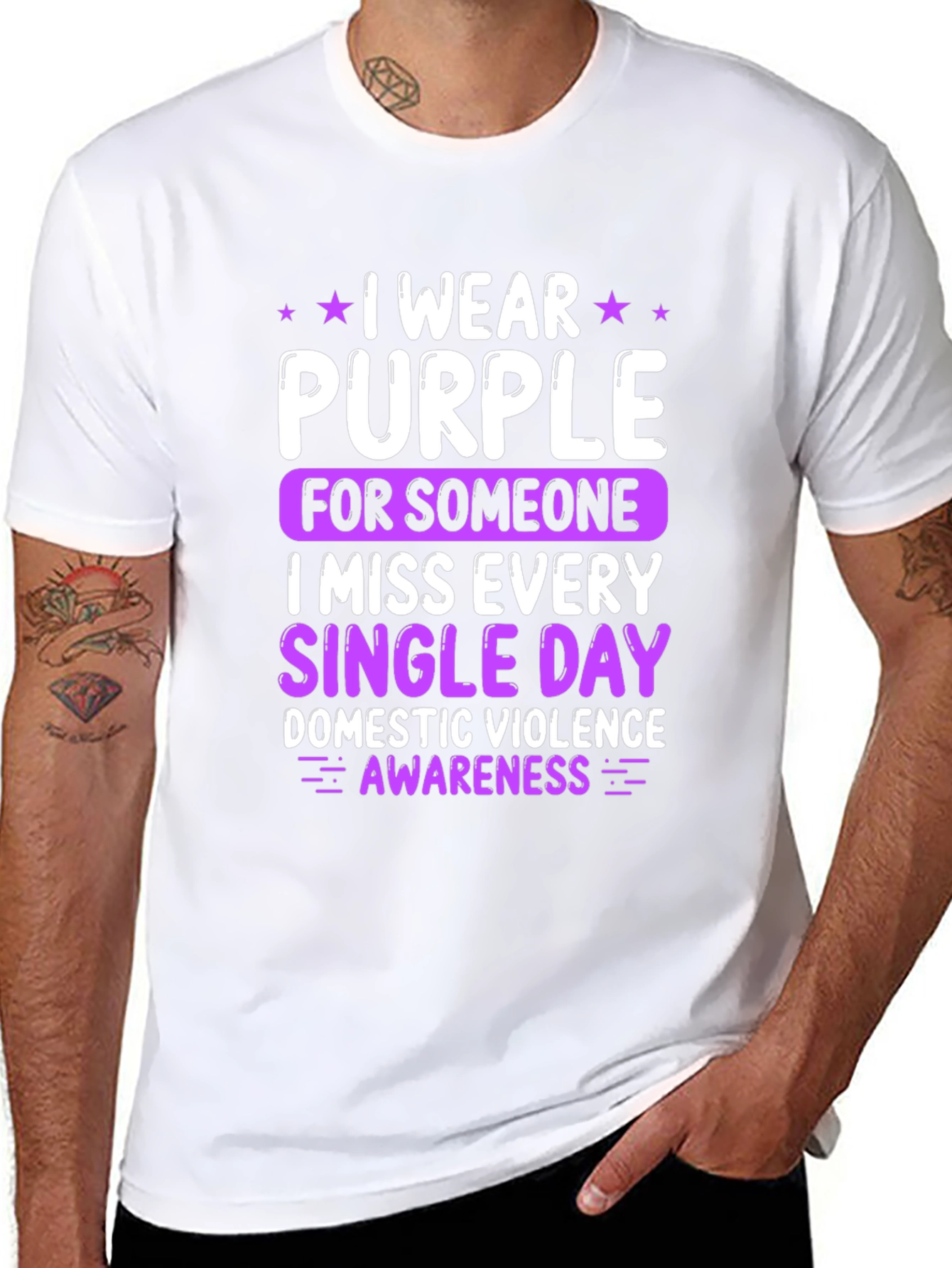 Purple Awareness T-Shirt - Domestic Violence Support