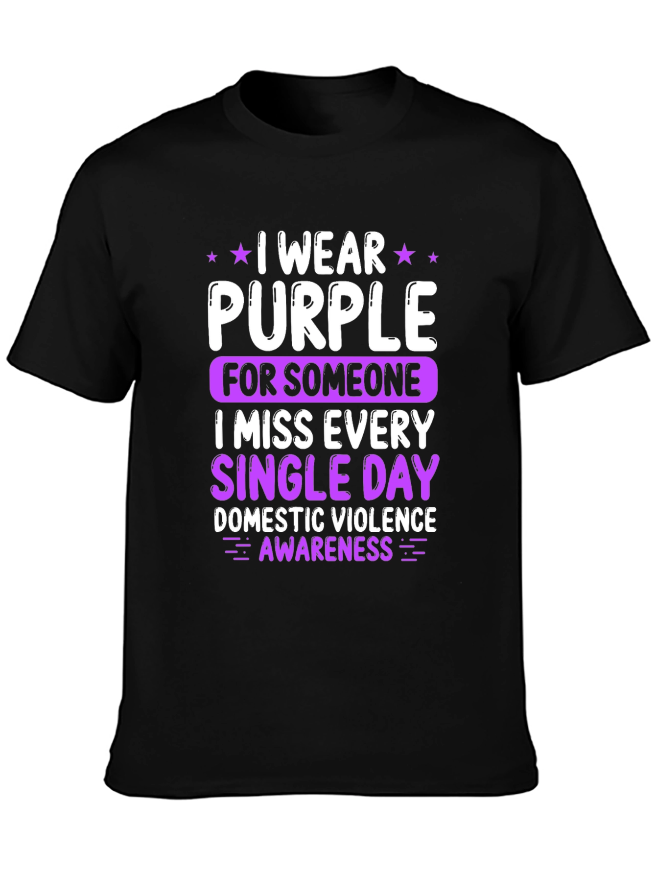 Purple Awareness T-Shirt - Domestic Violence Support