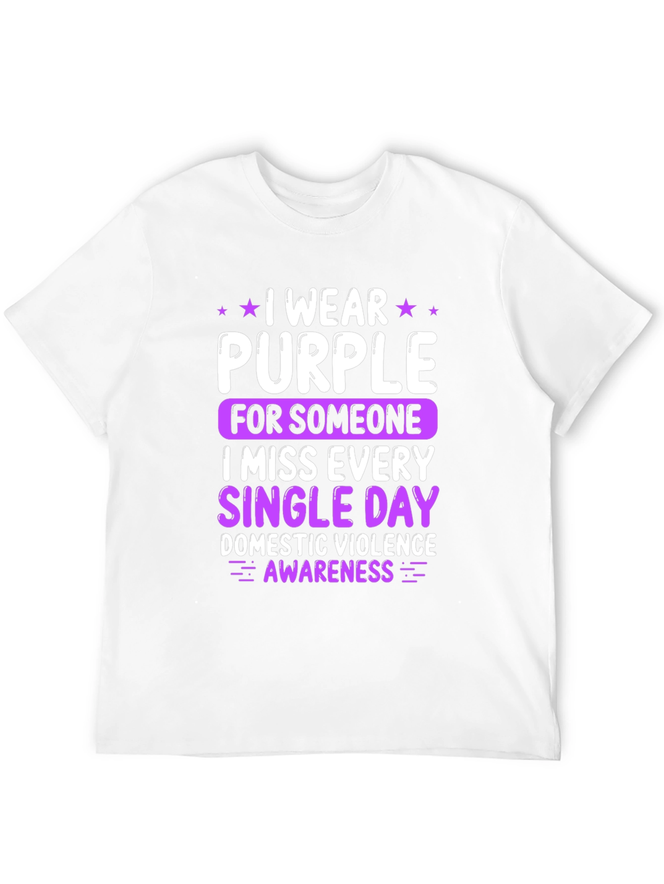 Purple Awareness T-Shirt - Domestic Violence Support
