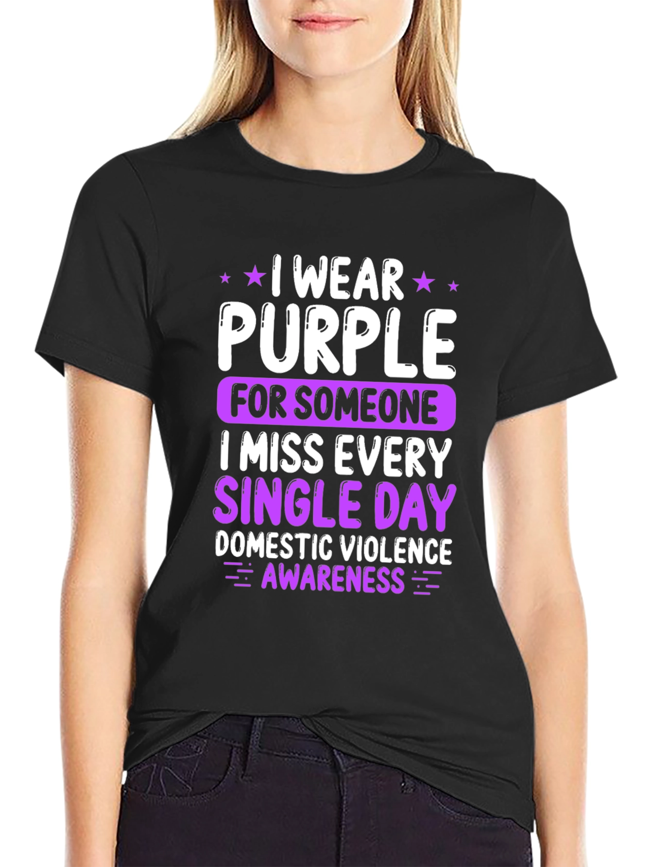 Purple Awareness T-Shirt - Domestic Violence Support