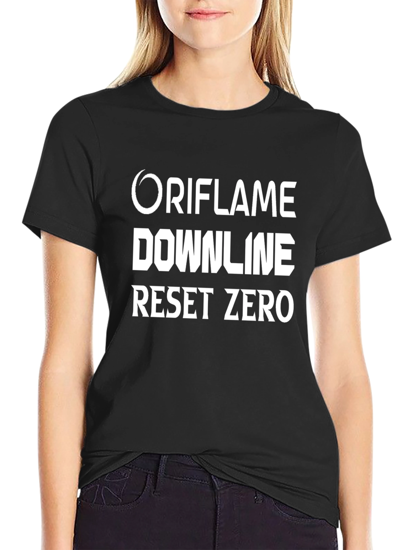Oriflame Downline Reset Zero Black T-Shirt