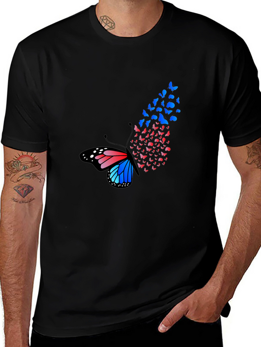 Butterfly Effect Graphic Tee - Fashionable Mens T-Shirt