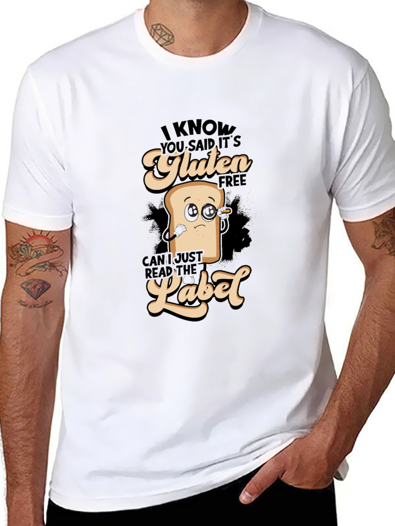 Gluten Free Detective T-Shirt Funny Foodie Shirt