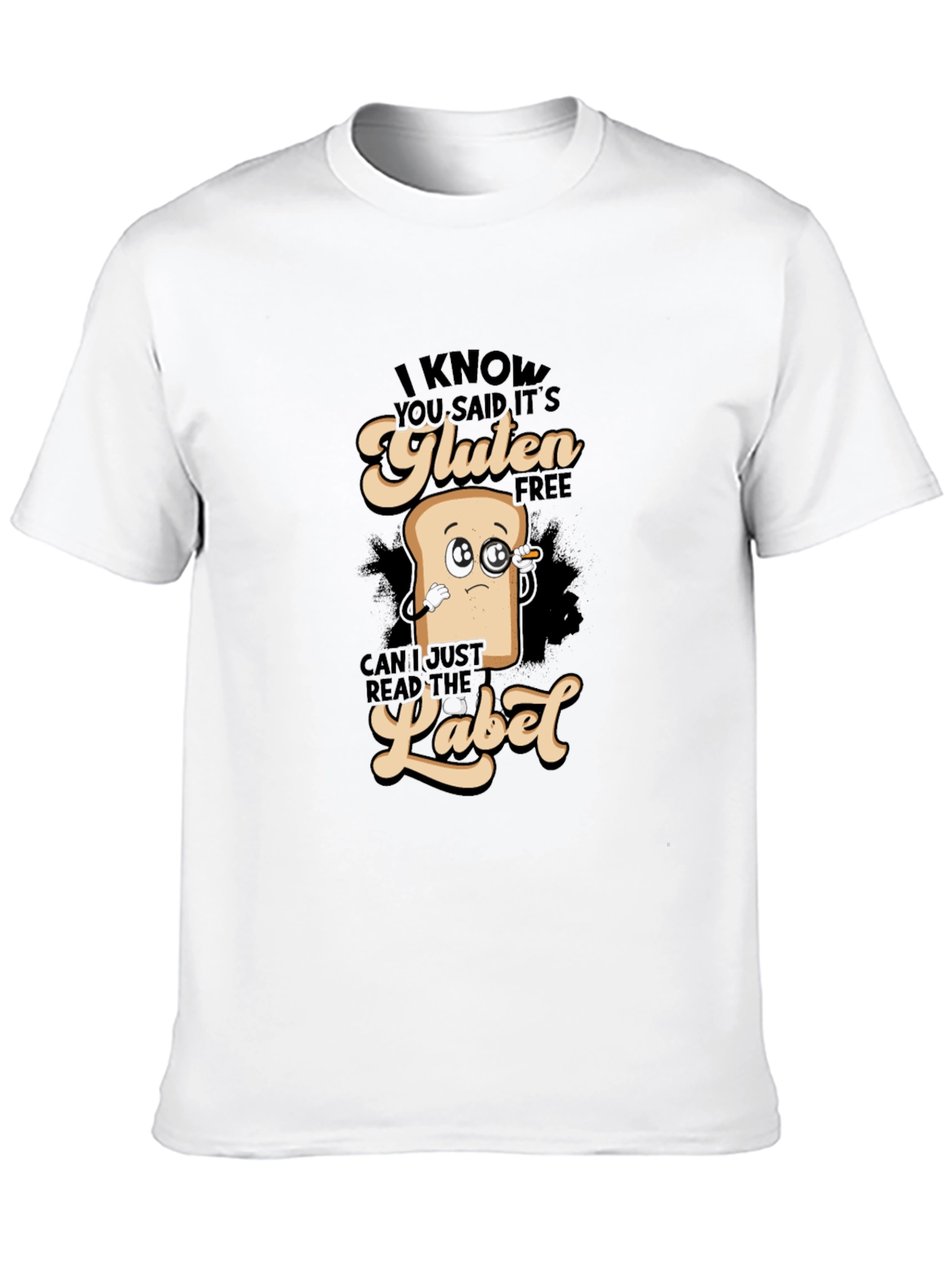 Gluten Free Detective T-Shirt Funny Foodie Shirt