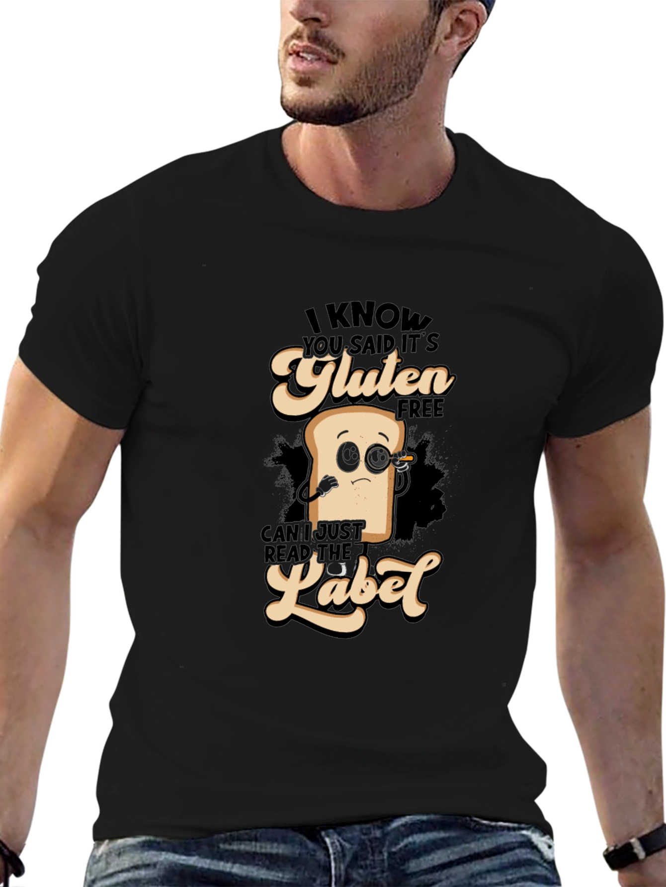 Gluten Free Detective T-Shirt Funny Foodie Shirt