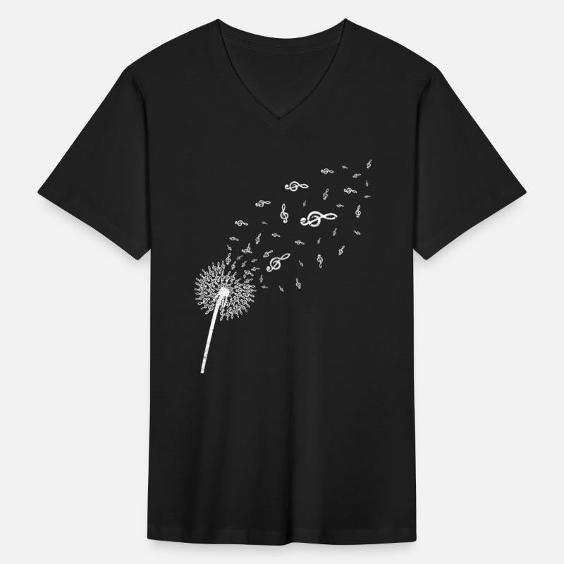 Treble clef dandelion music clef